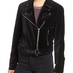 Paige Shanna Velvet Moto Jacket
